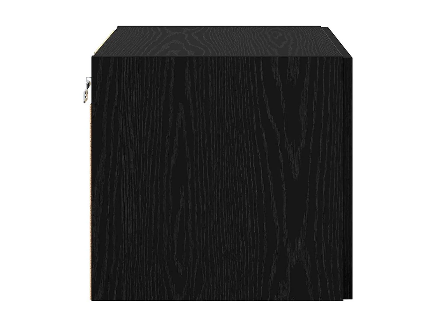 Zwarte eiken wandkast 50 x 42,5 x 40 cm bewerkt hout