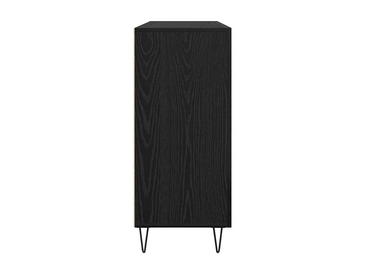 Credenza in rovere nero 90 x 34 x 80 cm in legno ingegnerizzato