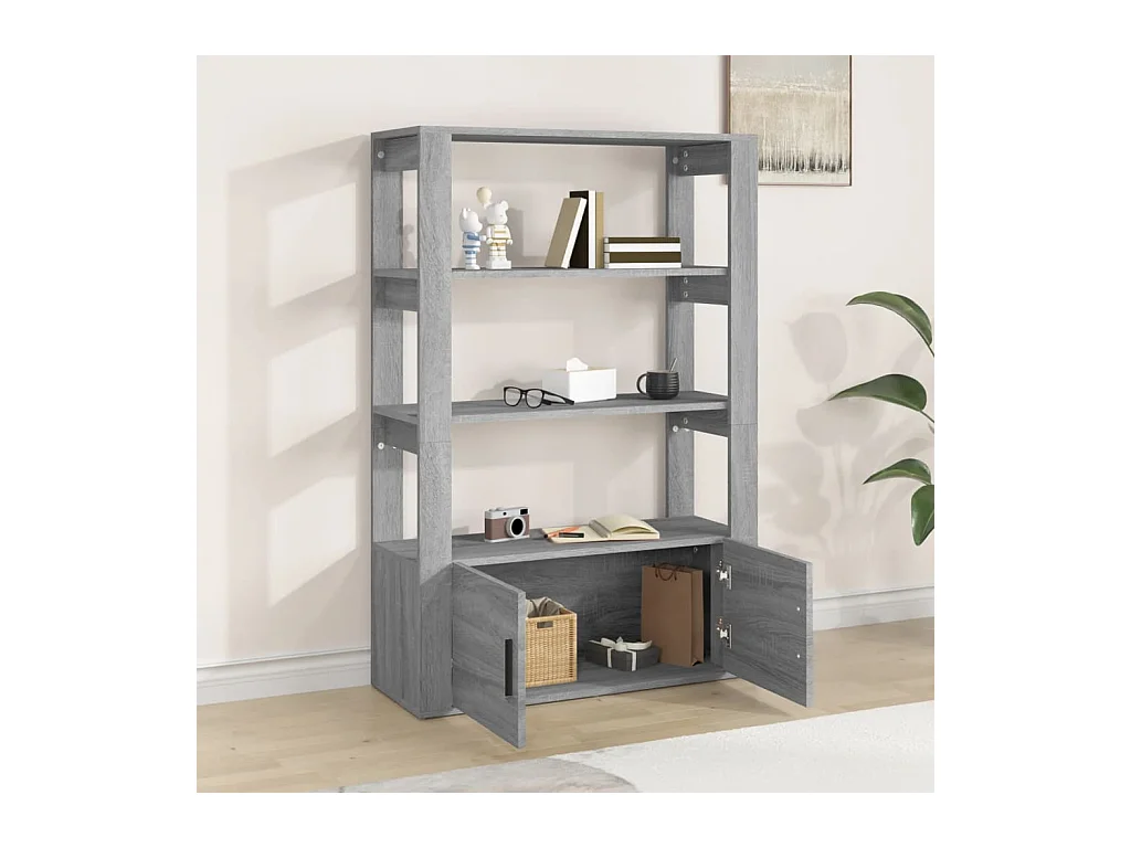 Buffet Sonoma gris 80x30x119,5 cm Bois d'ingénierie