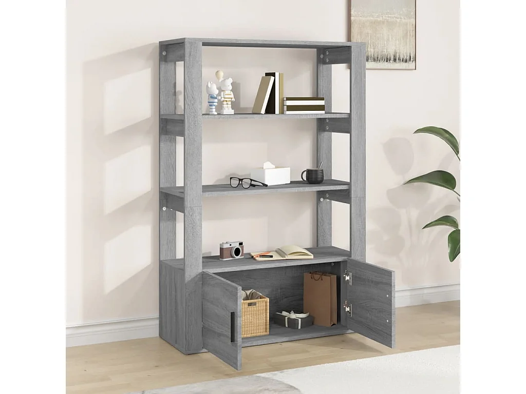 Buffet Sonoma gris 80x30x119,5 cm Bois d'ingénierie