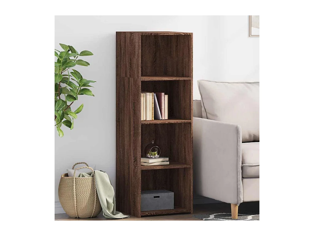 Buffet haut chêne marron 40x41x124 cm bois d'ingénierie