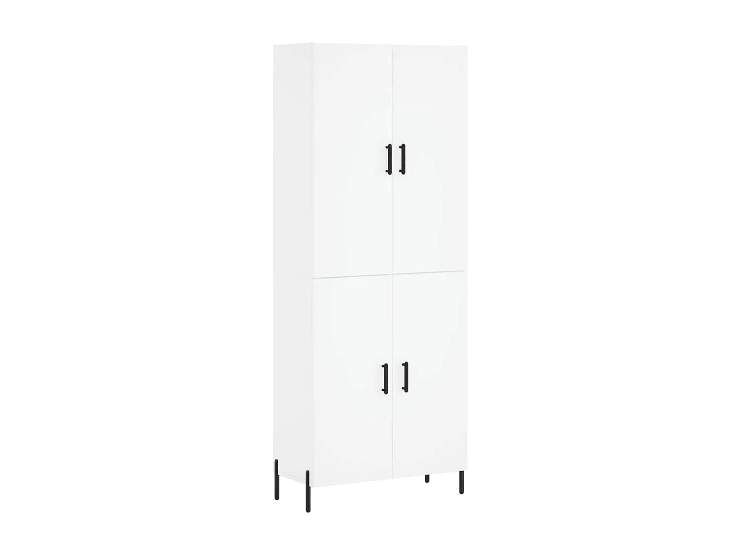 Credenza alta bianca 69,5x34x180 cm Legno ingegnerizzato