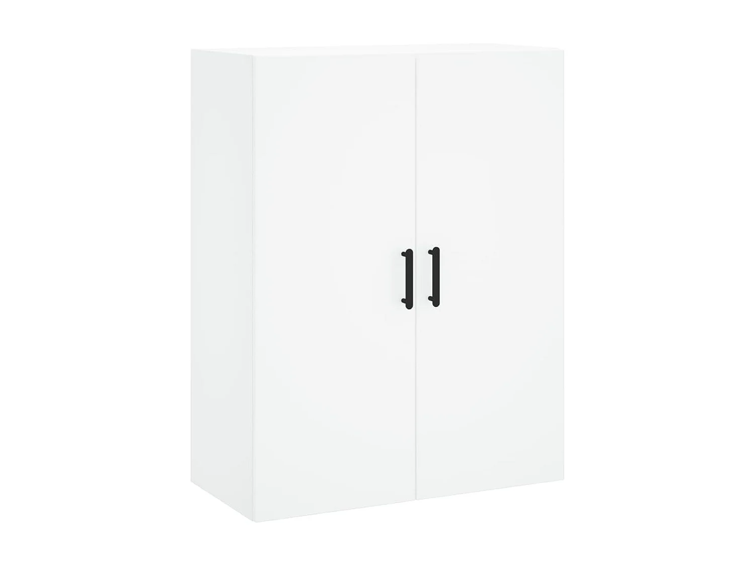 Credenza alta bianca 69,5x34x180 cm Legno ingegnerizzato