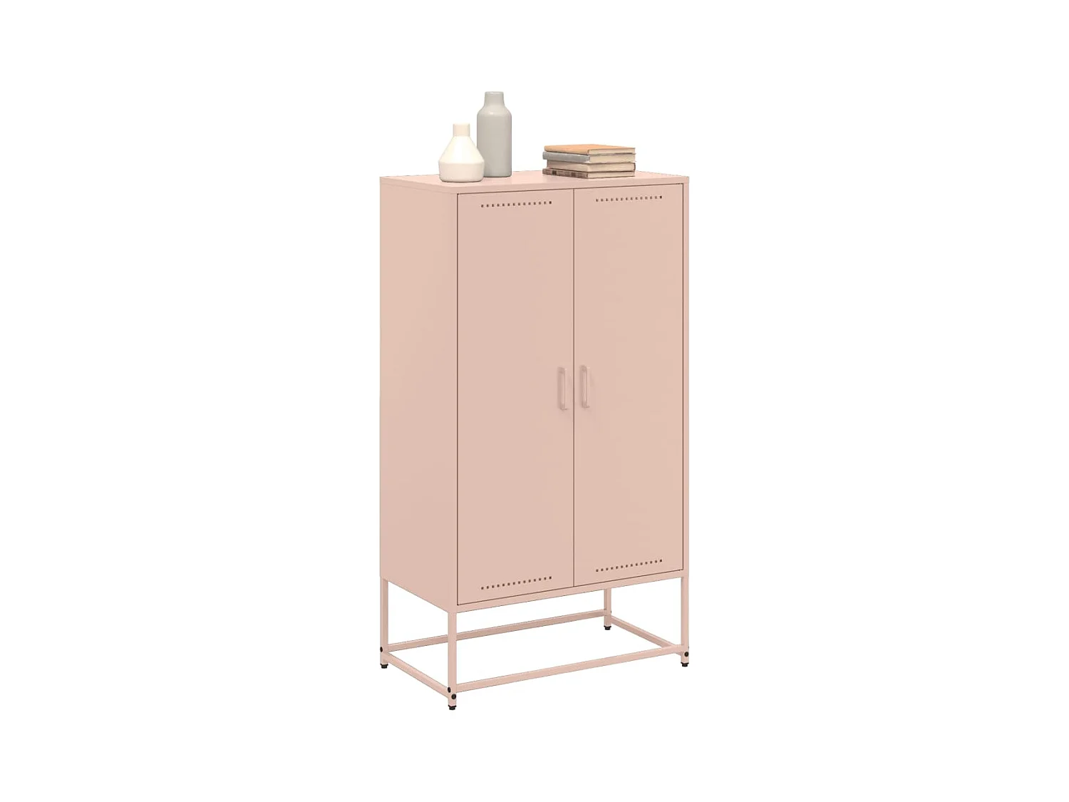 Buffet haut rose 68,5x38,5x123,5 cm acier