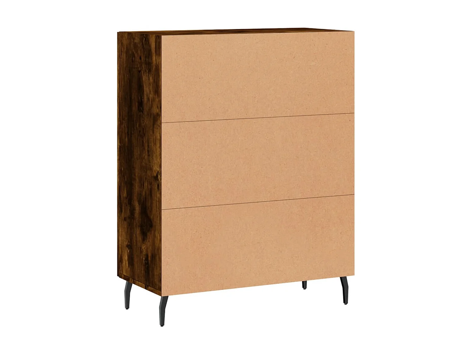 Dressoir van gerookt eikenhout 69,5x34x90 cm bewerkt hout