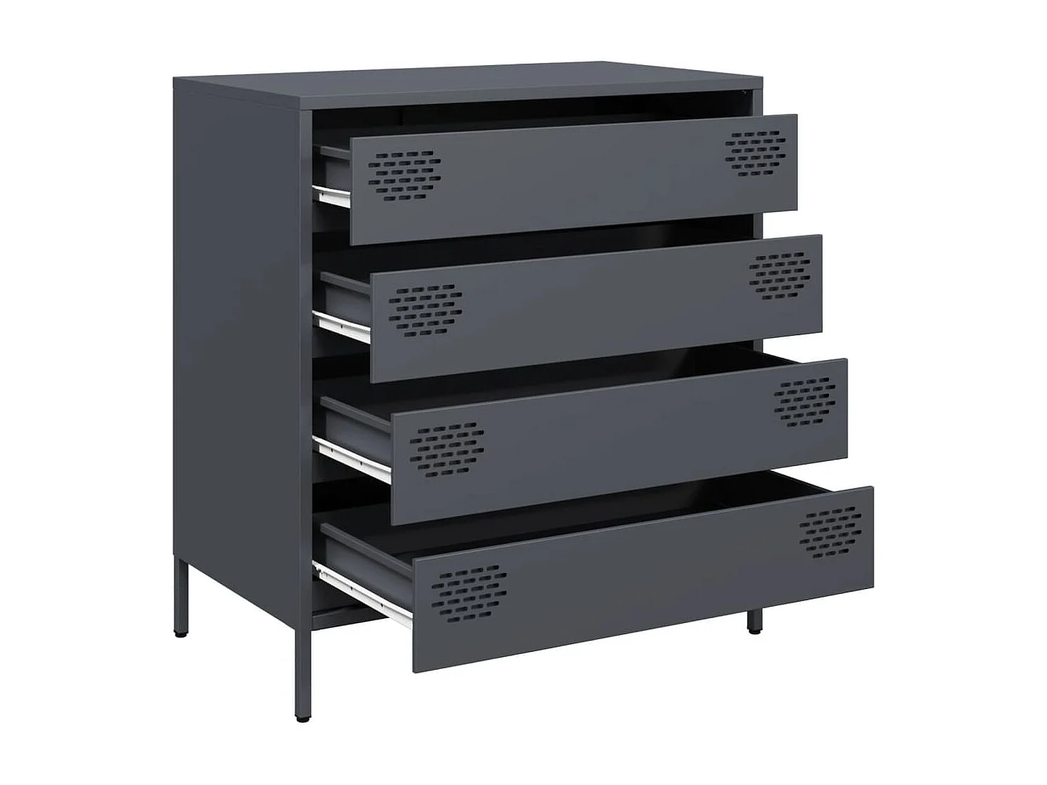 Buffet anthracite 68x39x73,5 cm acier laminé à froid