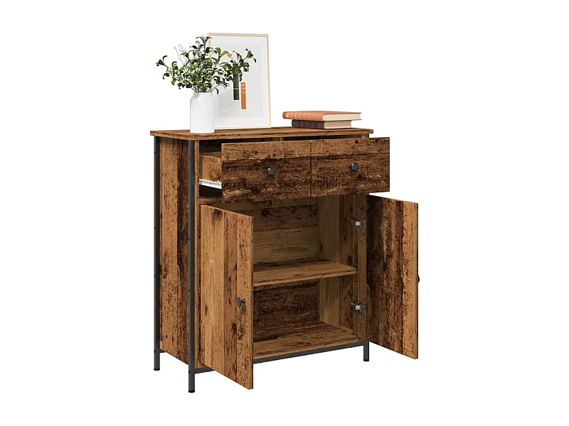 Buffet vieux bois 70x30x80 cm bois d'ingénierie