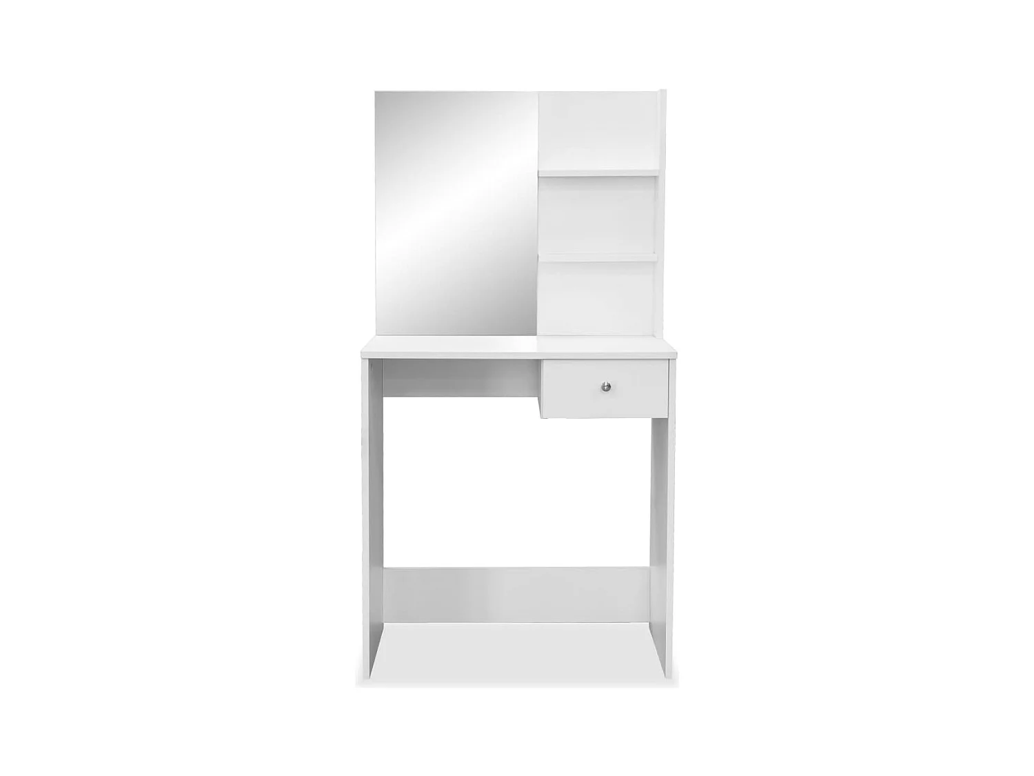 Kaptafel Bewerkt hout 75x40x141 cm Wit