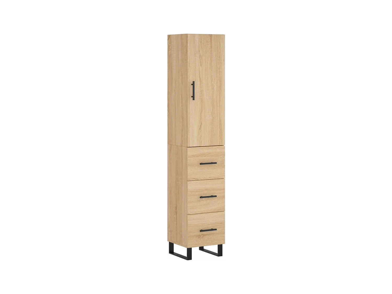 Hoog dressoir Sonoma eiken 34,5x34x180 cm Technisch hout