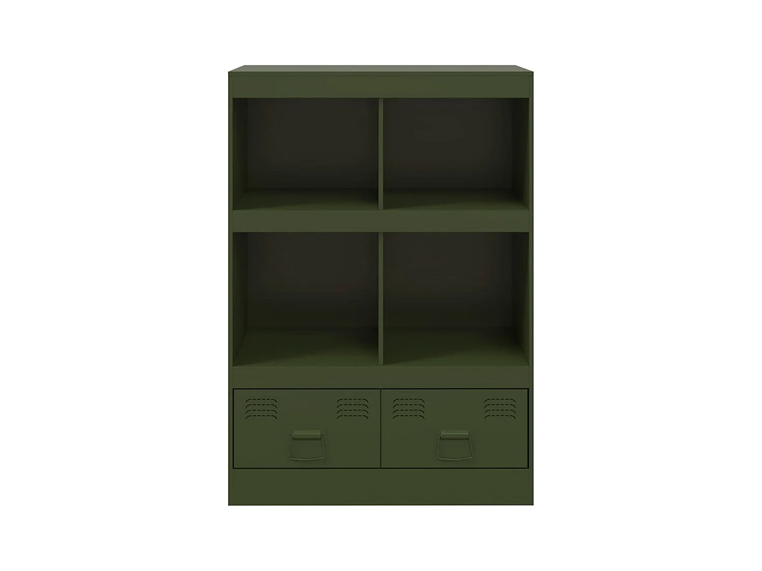 Buffet vert olive 67x39x95 cm acier