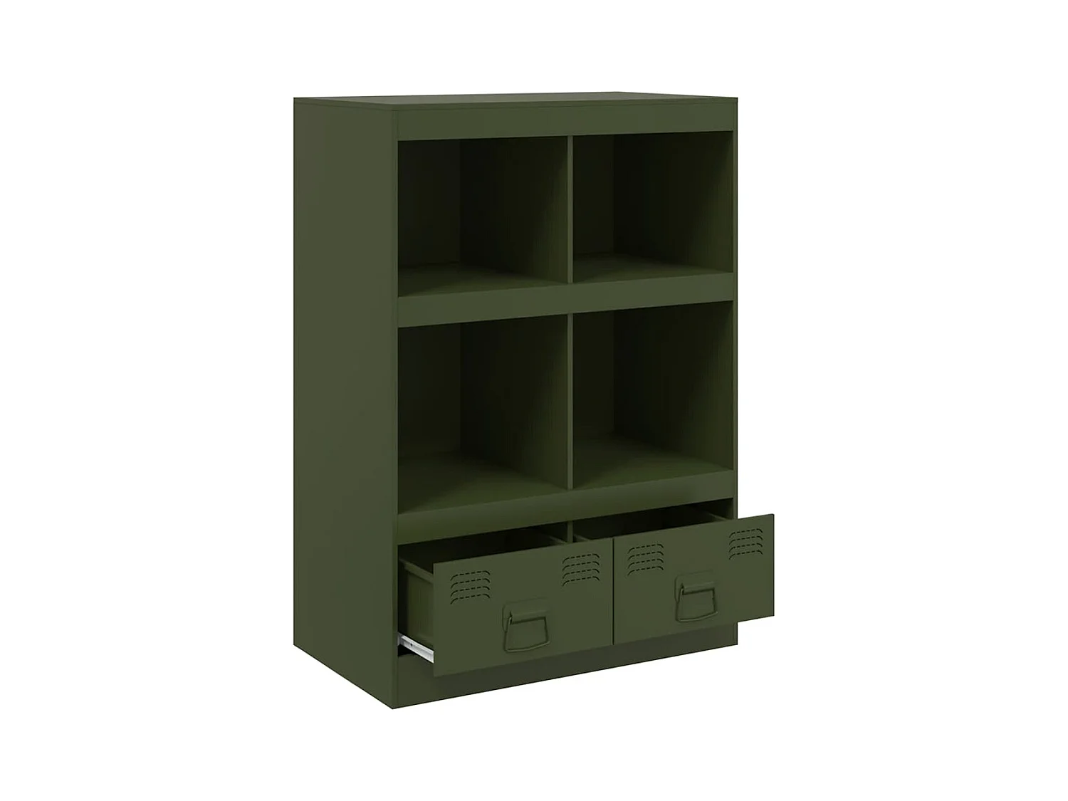 Buffet vert olive 67x39x95 cm acier