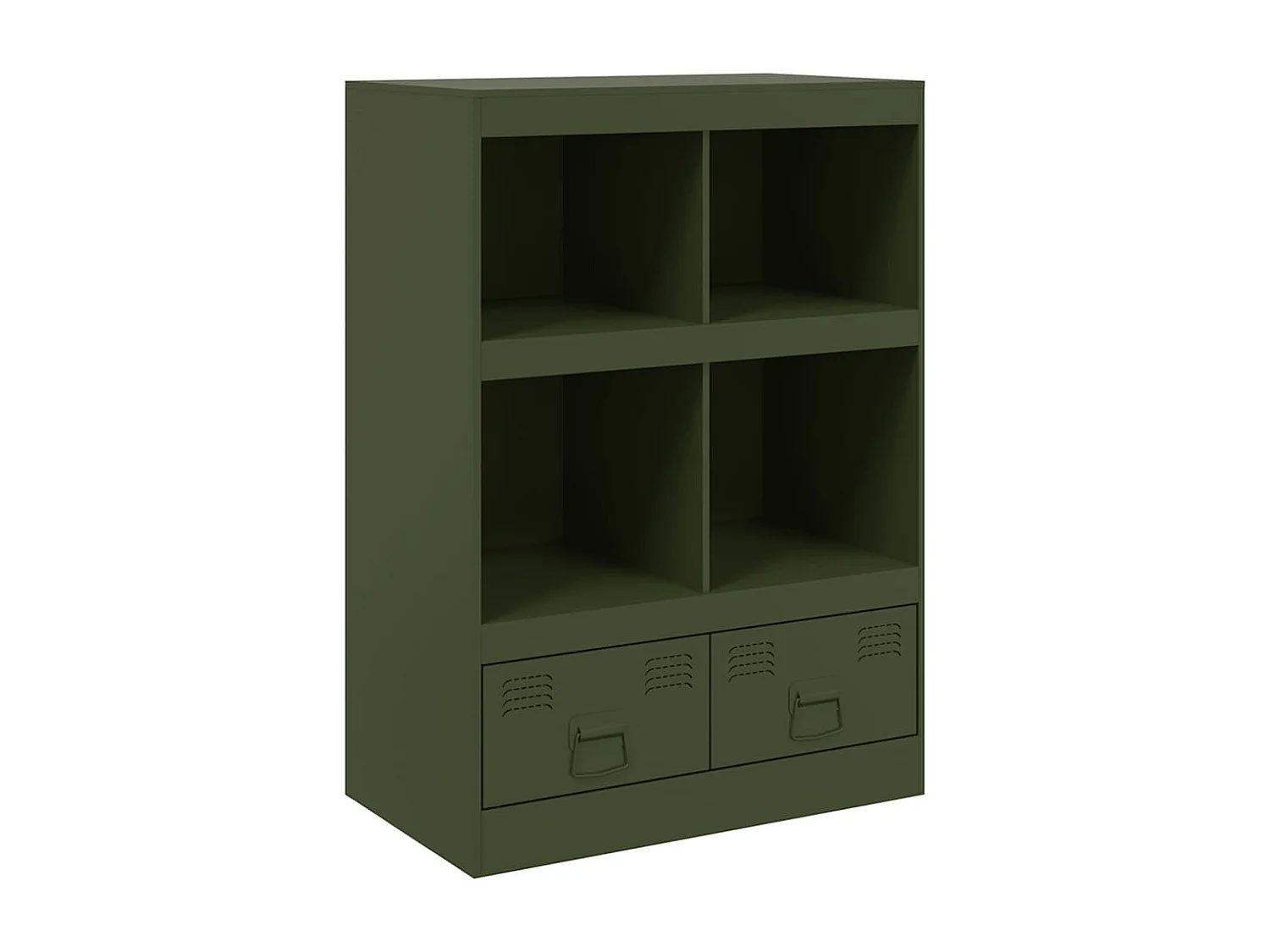 Buffet vert olive 67x39x95 cm acier