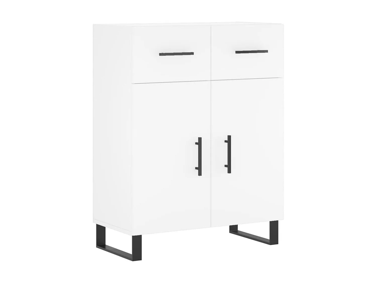 Credenza bianca 69,5x34x90 cm in legno ingegnerizzato