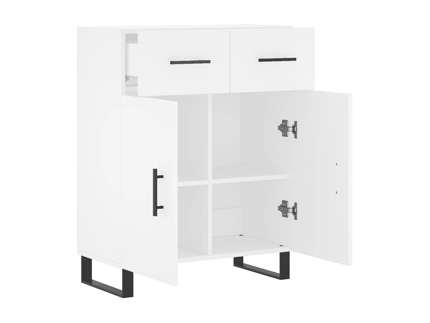 Credenza bianca 69,5x34x90 cm in legno ingegnerizzato