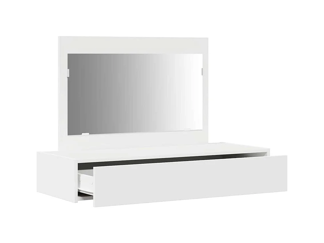 Table de Toilette Blanc 100 x 40 x 70 cm Bois d'ingénierie