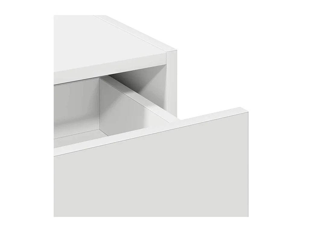 Table de Toilette Blanc 100 x 40 x 70 cm Bois d'ingénierie