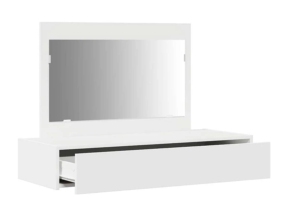 Table de Toilette Blanc 100 x 40 x 70 cm Bois d'ingénierie