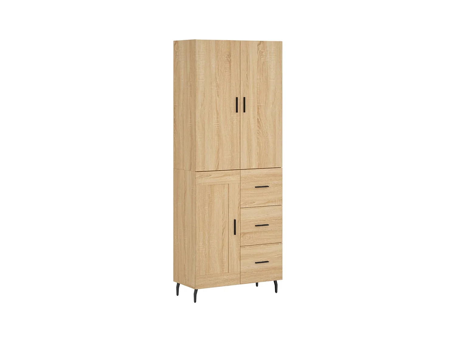 Buffet haut Chêne sonoma 69,5x34x180 cm Bois d'ingénierie