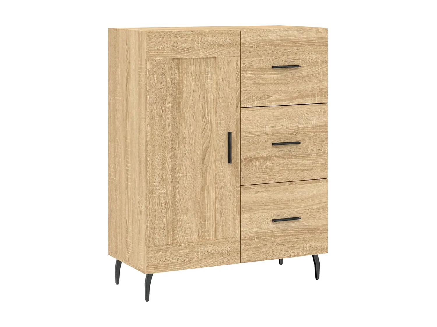Hoog dressoir Sonoma eiken 69,5x34x180 cm Technisch hout