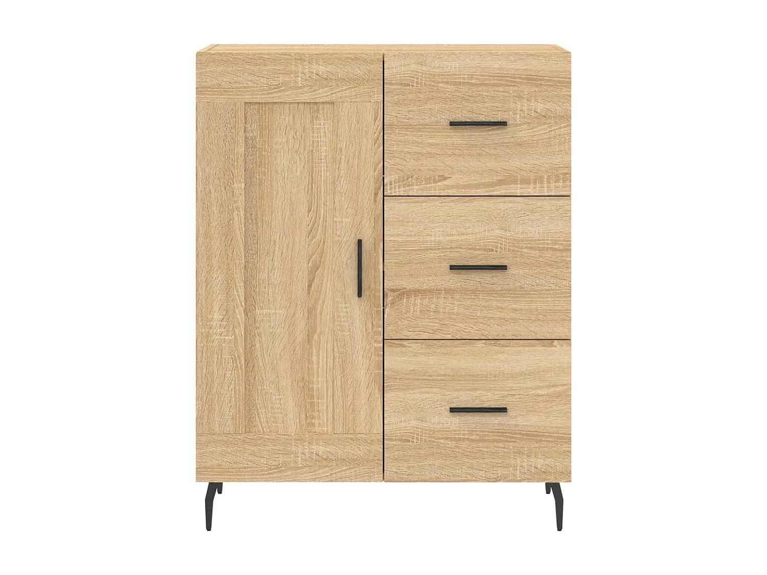 Hoog dressoir Sonoma eiken 69,5x34x180 cm Technisch hout