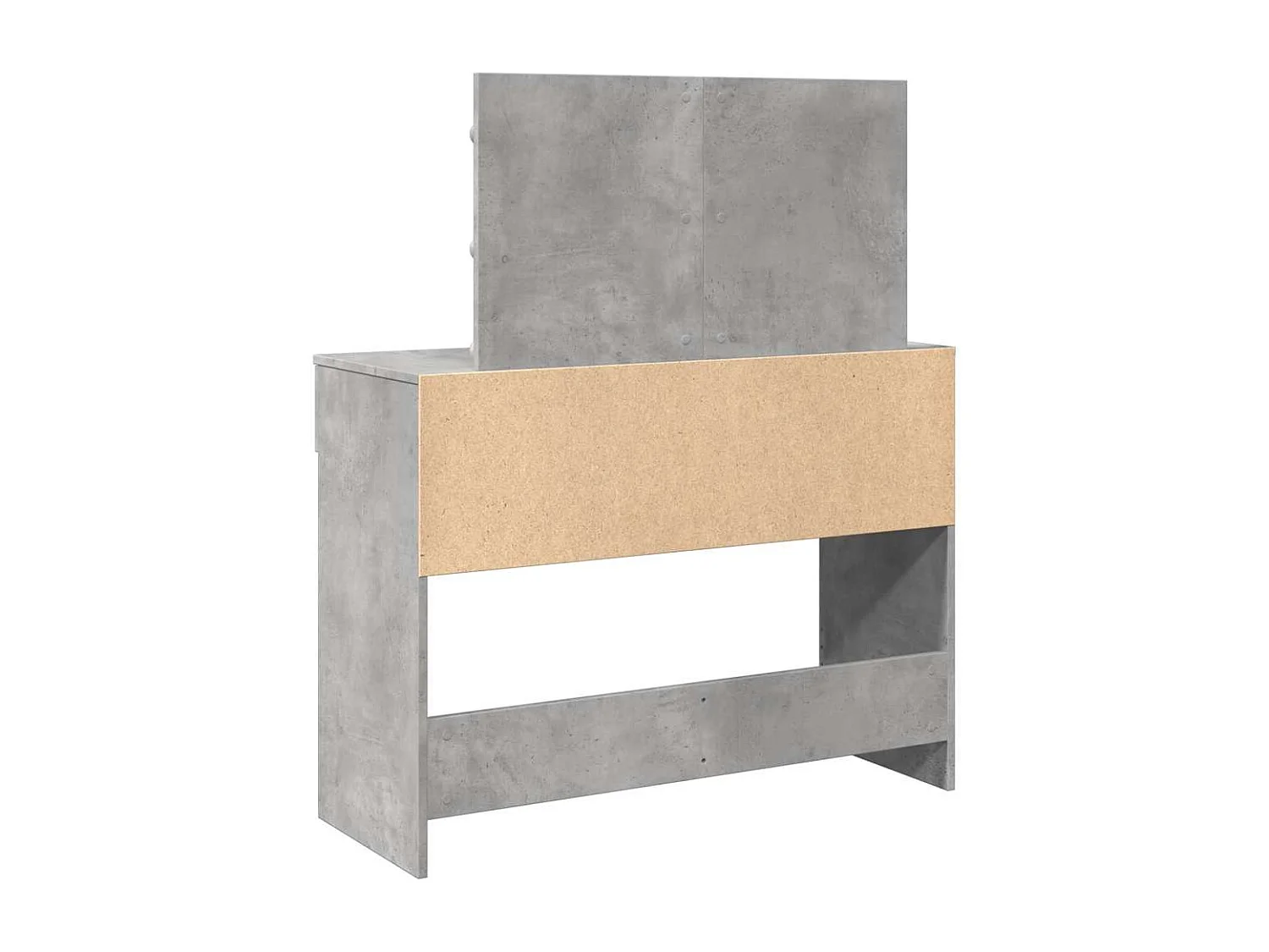 Betongrijze kaptafel met LED's 100x40x120 cm