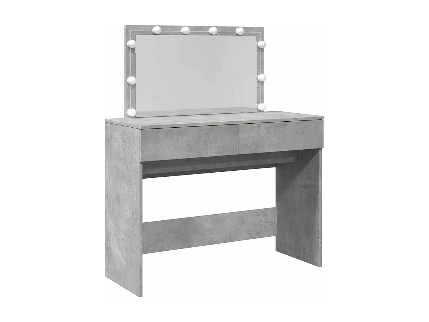 Tocador gris hormigón con LEDs 100x40x120 cm