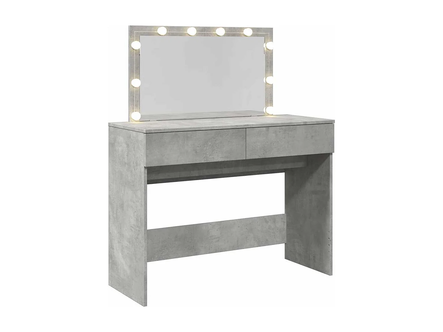 Tocador gris hormigón con LEDs 100x40x120 cm