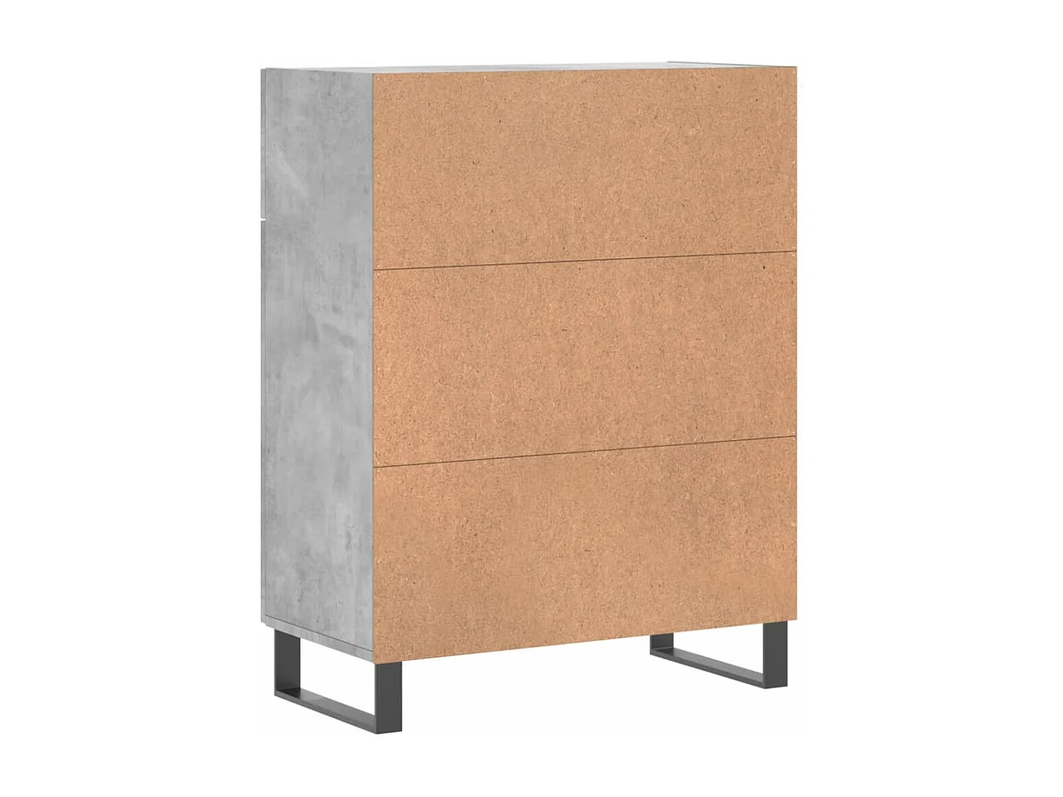 Credenza grigio cemento 69,5x34x90 cm in legno ingegnerizzato