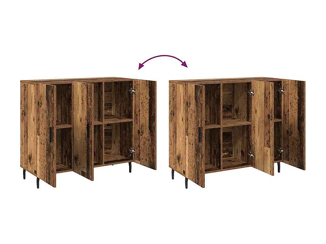 Buffet Marron 90 x 34 x 80 cm Bois d'ingénierie