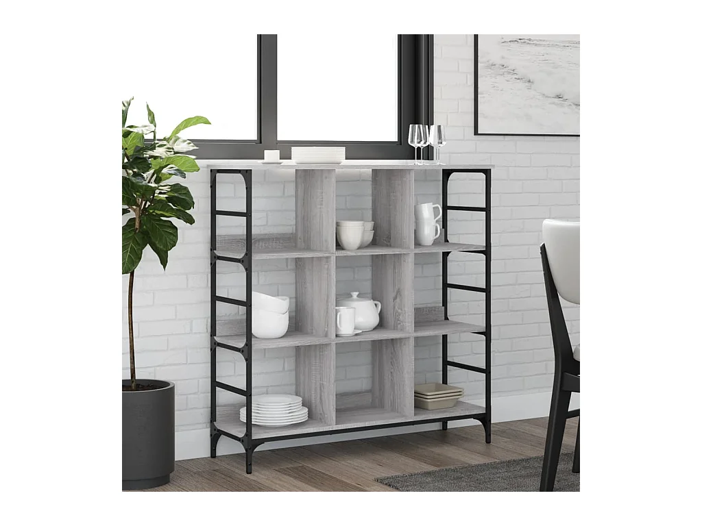 Buffet sonoma gris 102x32x103,5 cm bois d'ingénierie