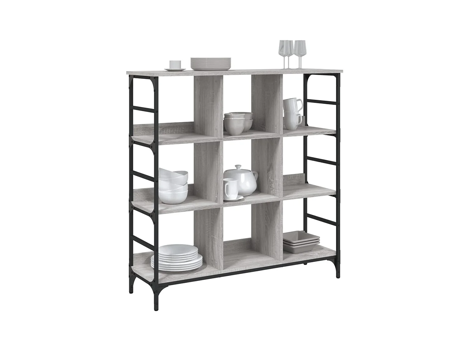 Buffet sonoma gris 102x32x103,5 cm bois d'ingénierie