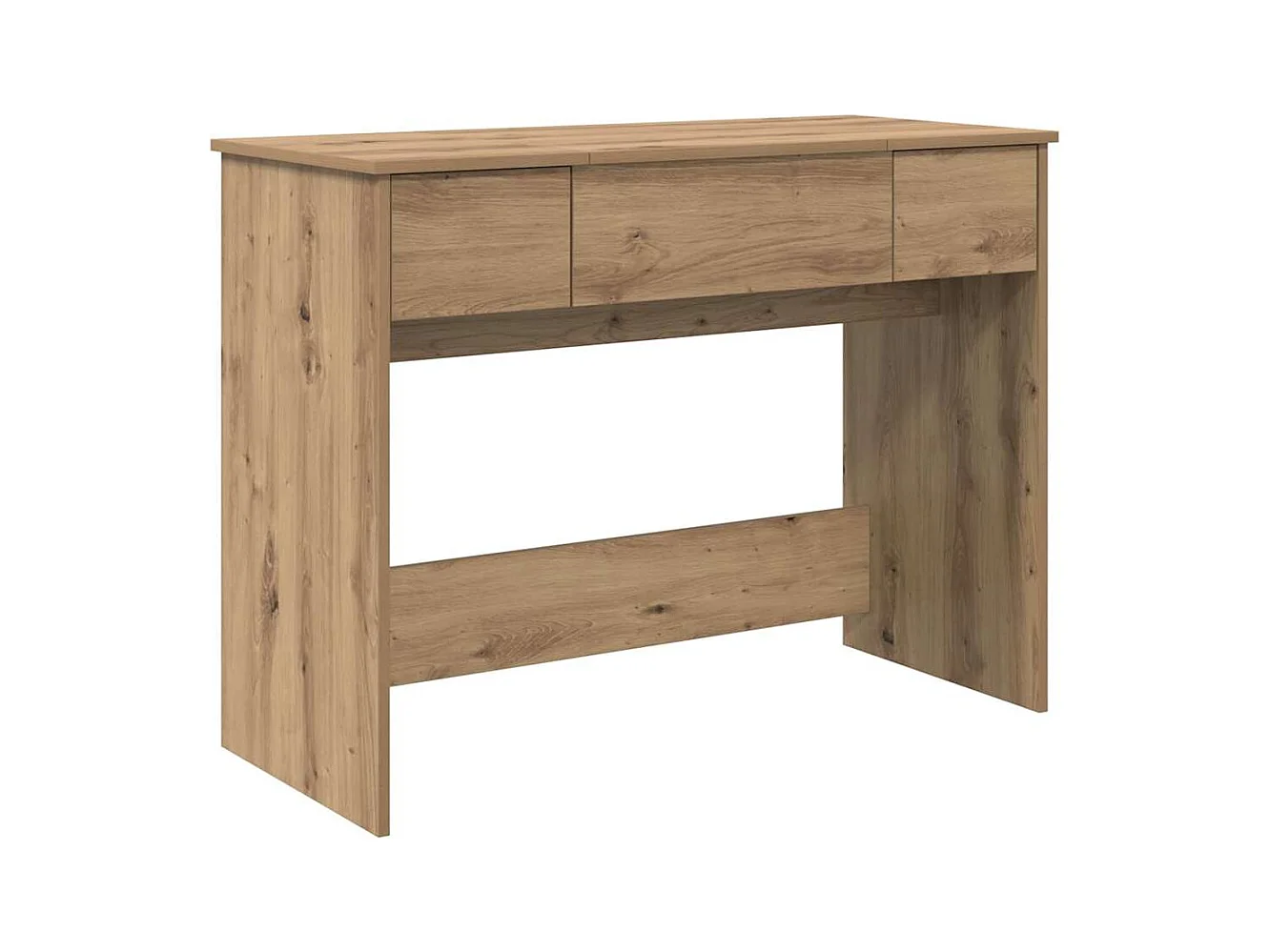 Table de Toilette avec tiroir chêne artisanal 100 x 45 x 76 cm