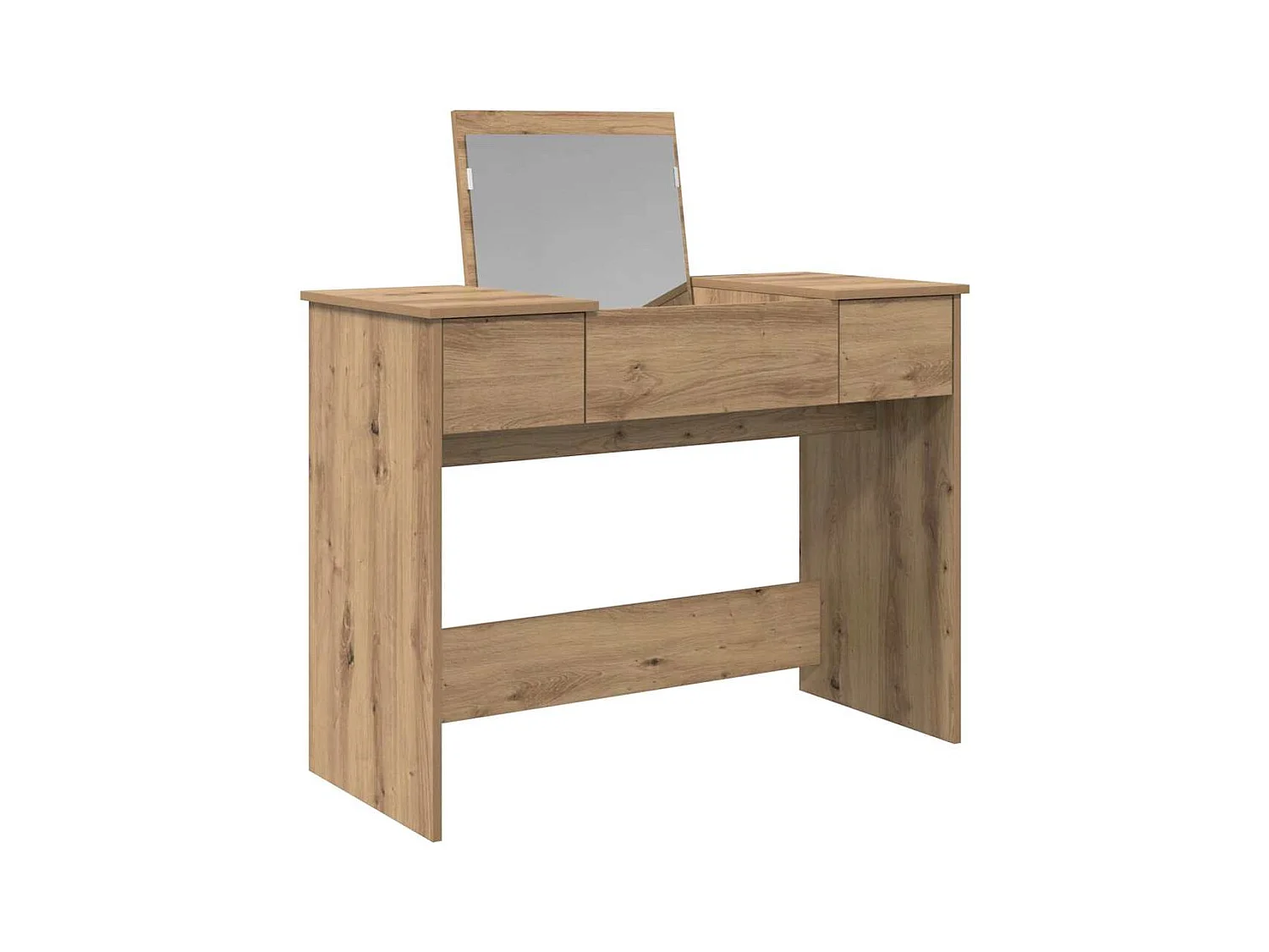 Table de Toilette avec tiroir chêne artisanal 100 x 45 x 76 cm