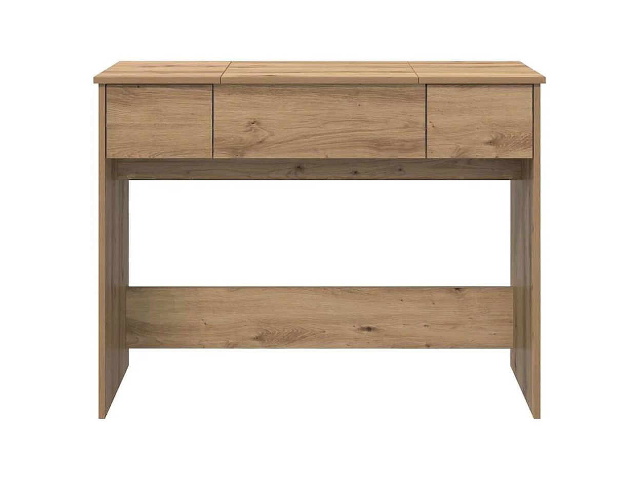 Table de Toilette avec tiroir chêne artisanal 100 x 45 x 76 cm