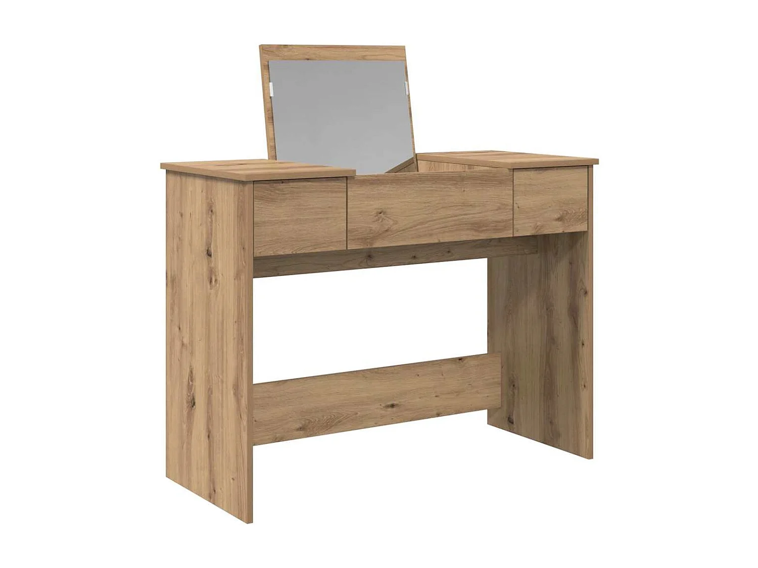 Table de Toilette avec tiroir chêne artisanal 100 x 45 x 76 cm