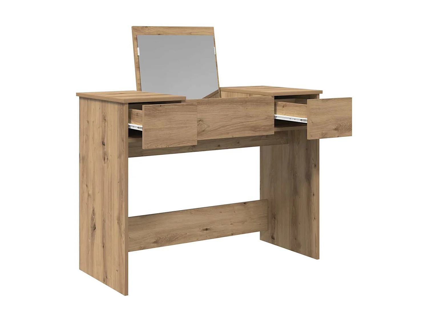 Table de Toilette avec tiroir chêne artisanal 100 x 45 x 76 cm