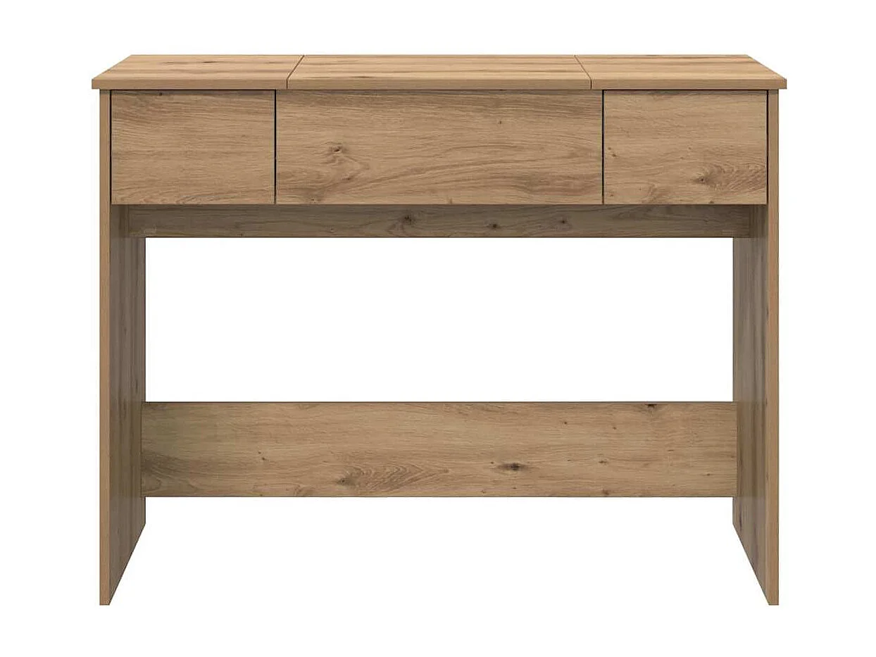 Table de Toilette avec tiroir chêne artisanal 100 x 45 x 76 cm