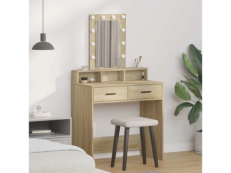 Tocador marrón 79 x 41 x 140 cm Madera de ingeniería