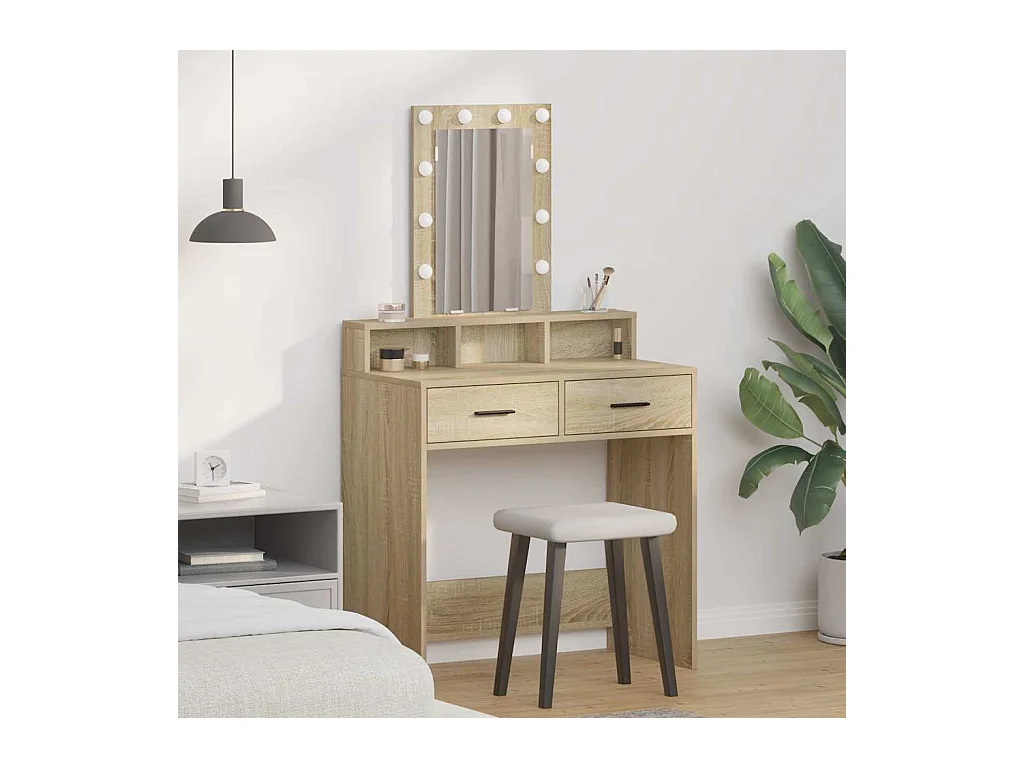 Table de Toilette Marron 79 x 41 x 140 cm Bois d'ingénierie