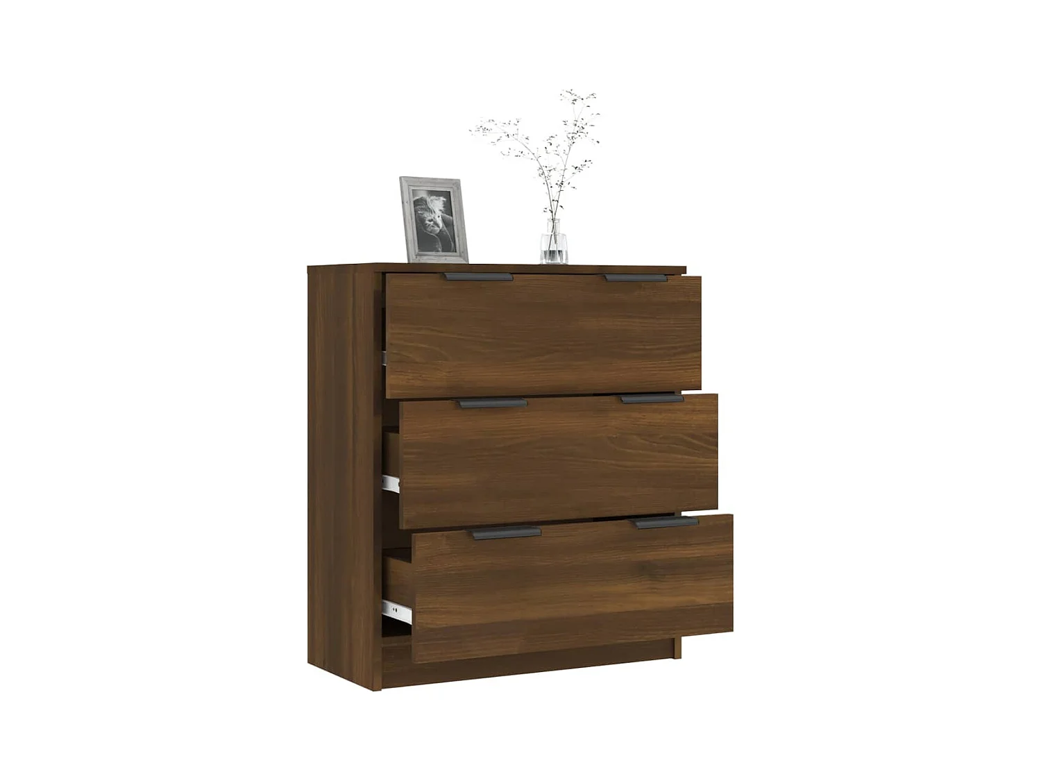 Credenza in rovere marrone 60x30x70 cm Legno ingegnerizzato