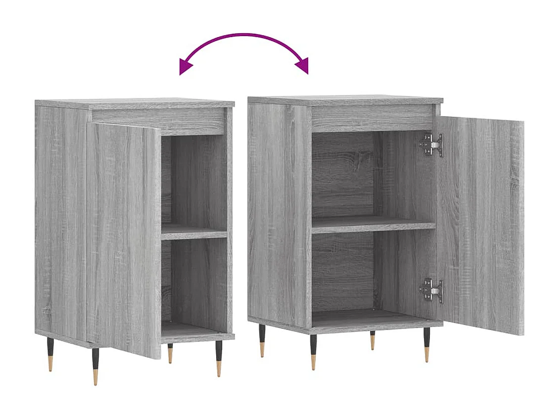 Buffet sonoma gris 40x35x70 cm bois d'ingénierie