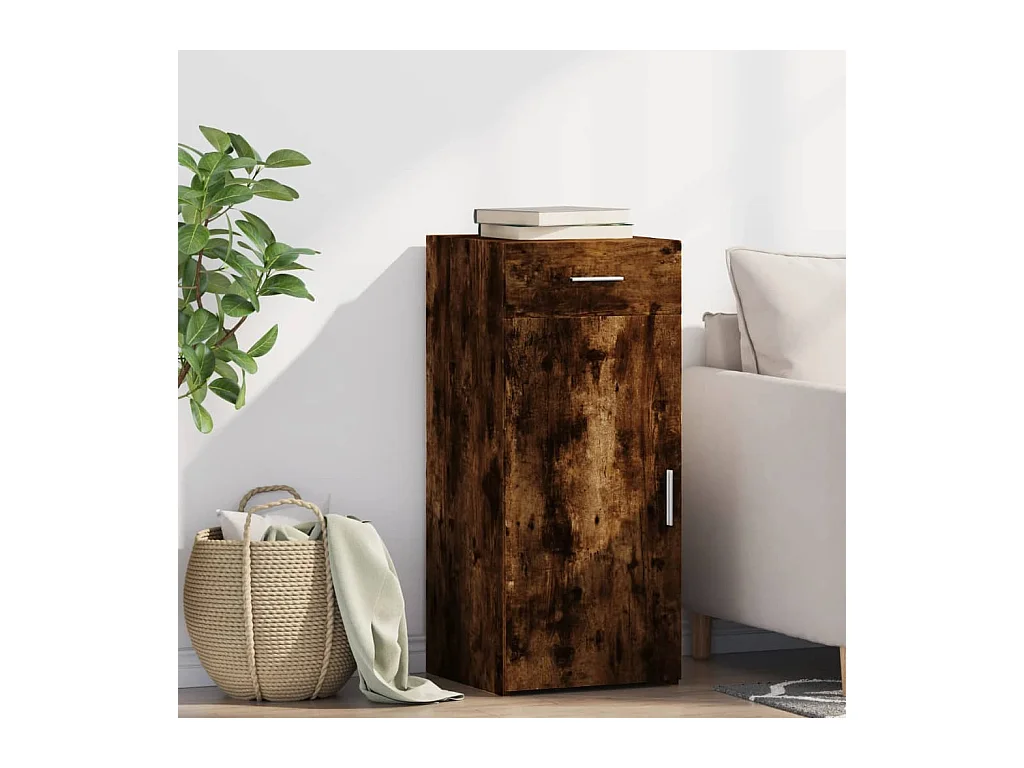 Buffet chêne fumé 40x42,5x93 cm bois d'ingénierie