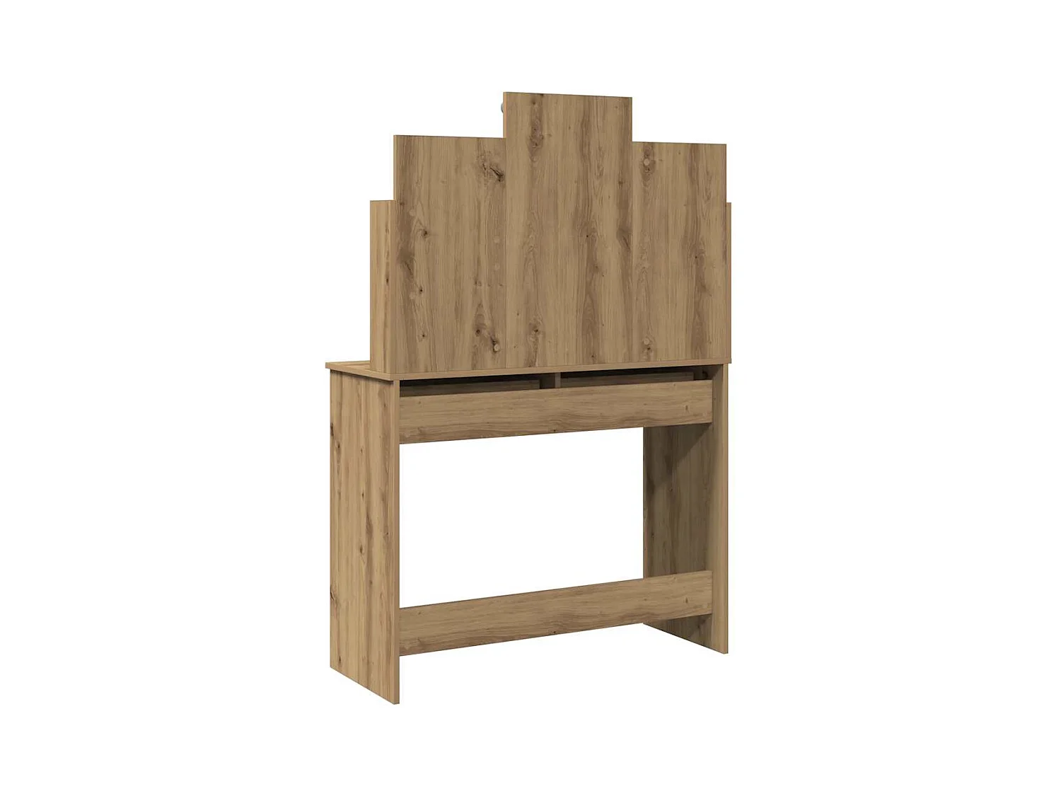 Coiffeuse avec lumières LED chêne artisanal 96x40x142 cm