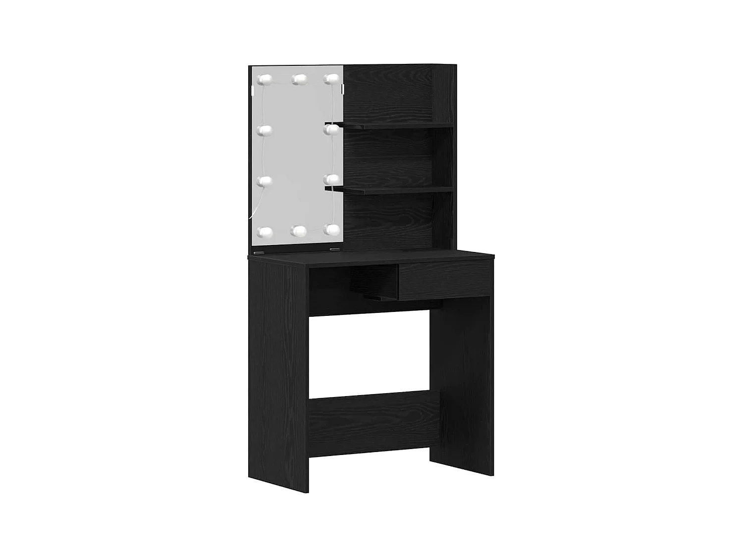 Ensemble de Coiffeuse avec tiroir Chêne noir 74.5 x 40 x 141 cm