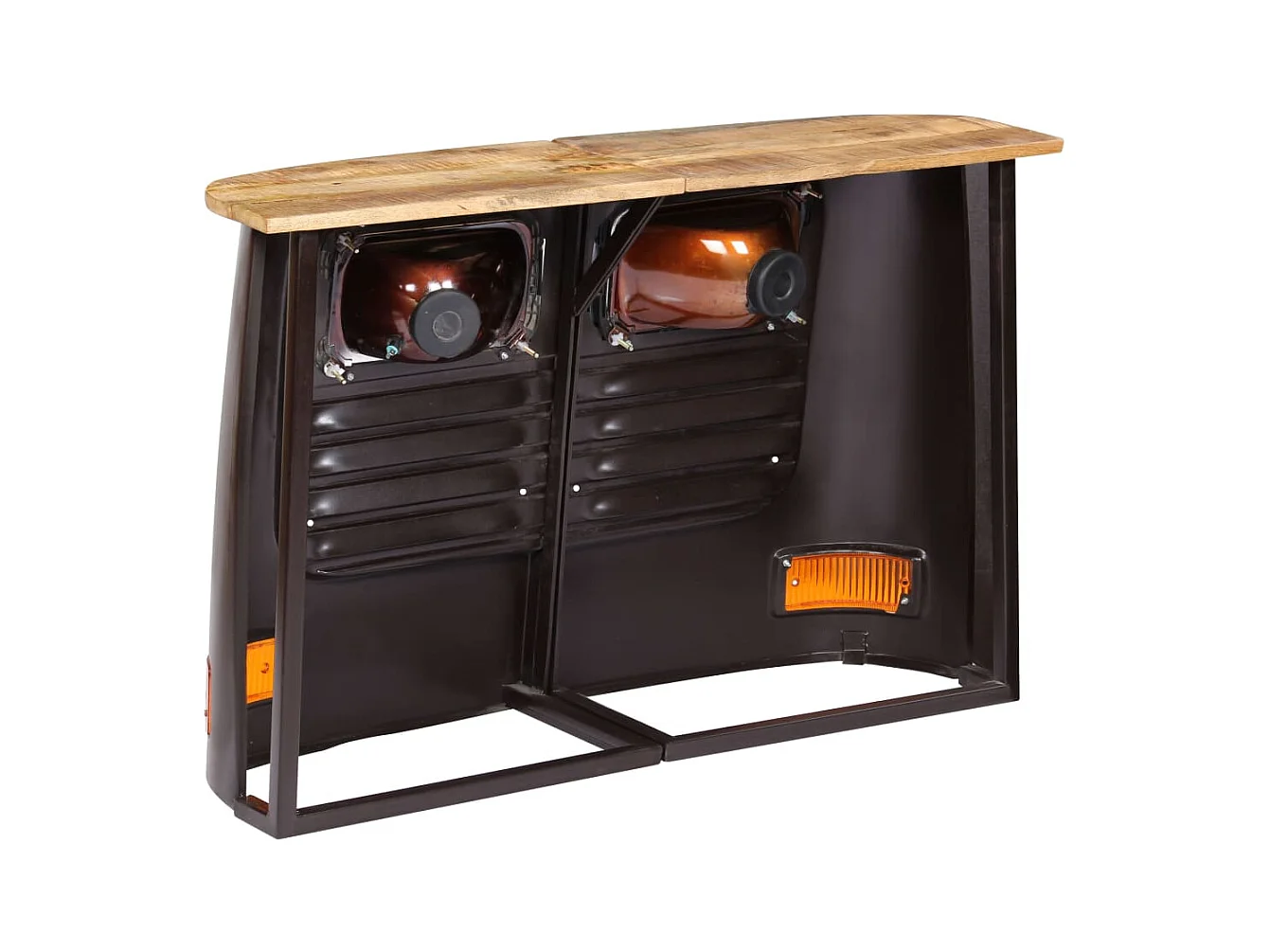 Dressoir in vrachtwagenvorm, massief mangohout, donkergrijs