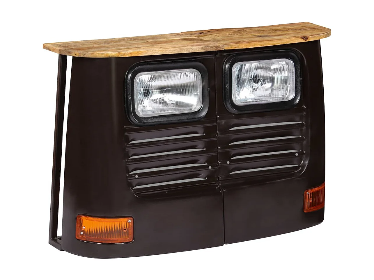 Credenza a forma di camion Legno massello di mango Grigio scuro