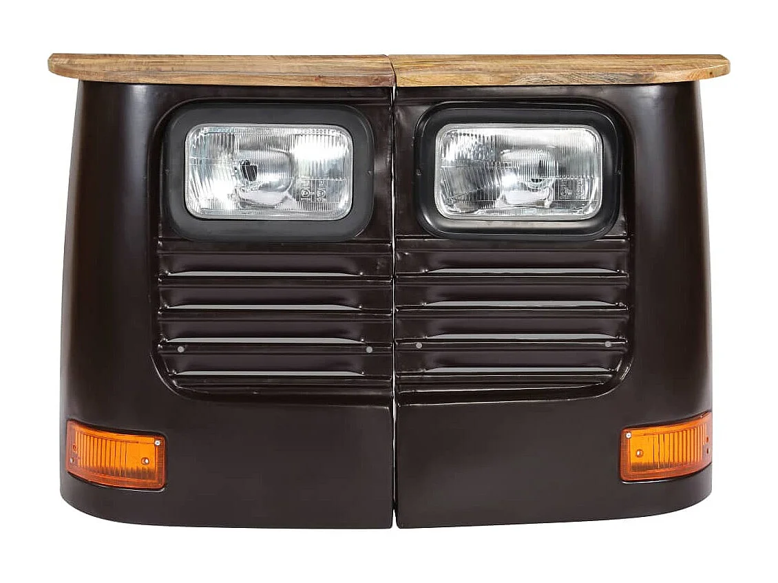 Credenza a forma di camion Legno massello di mango Grigio scuro