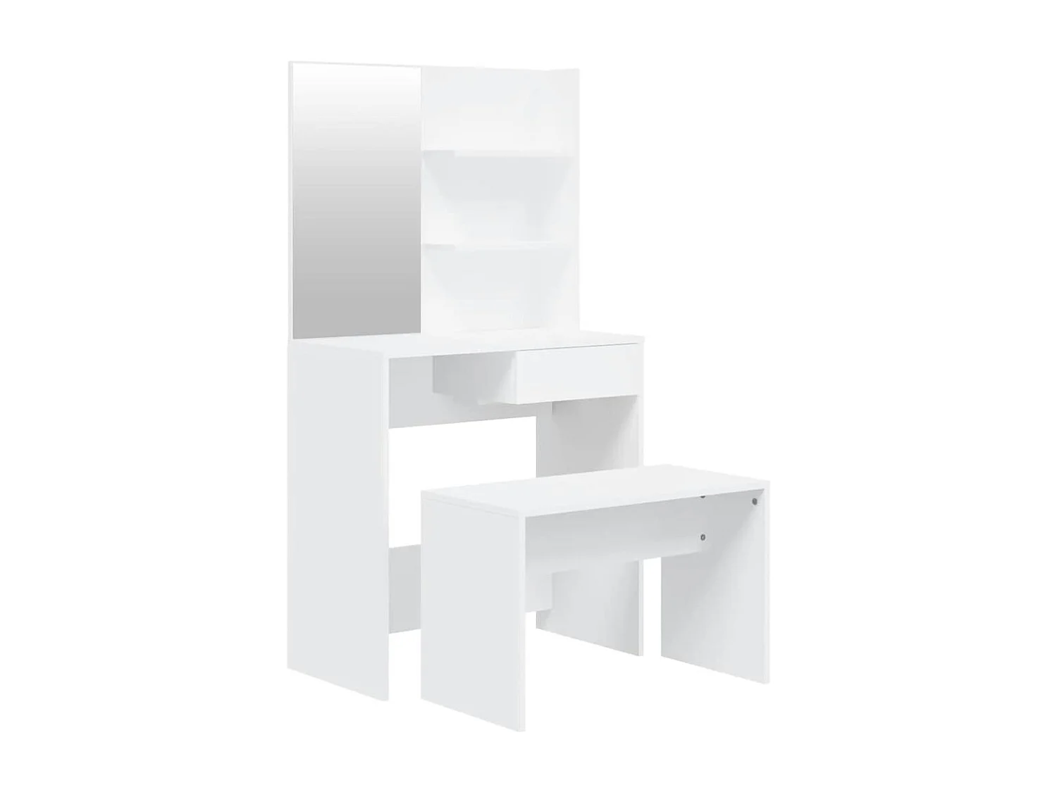 Set da toeletta bianco 74,5x40x141 cm