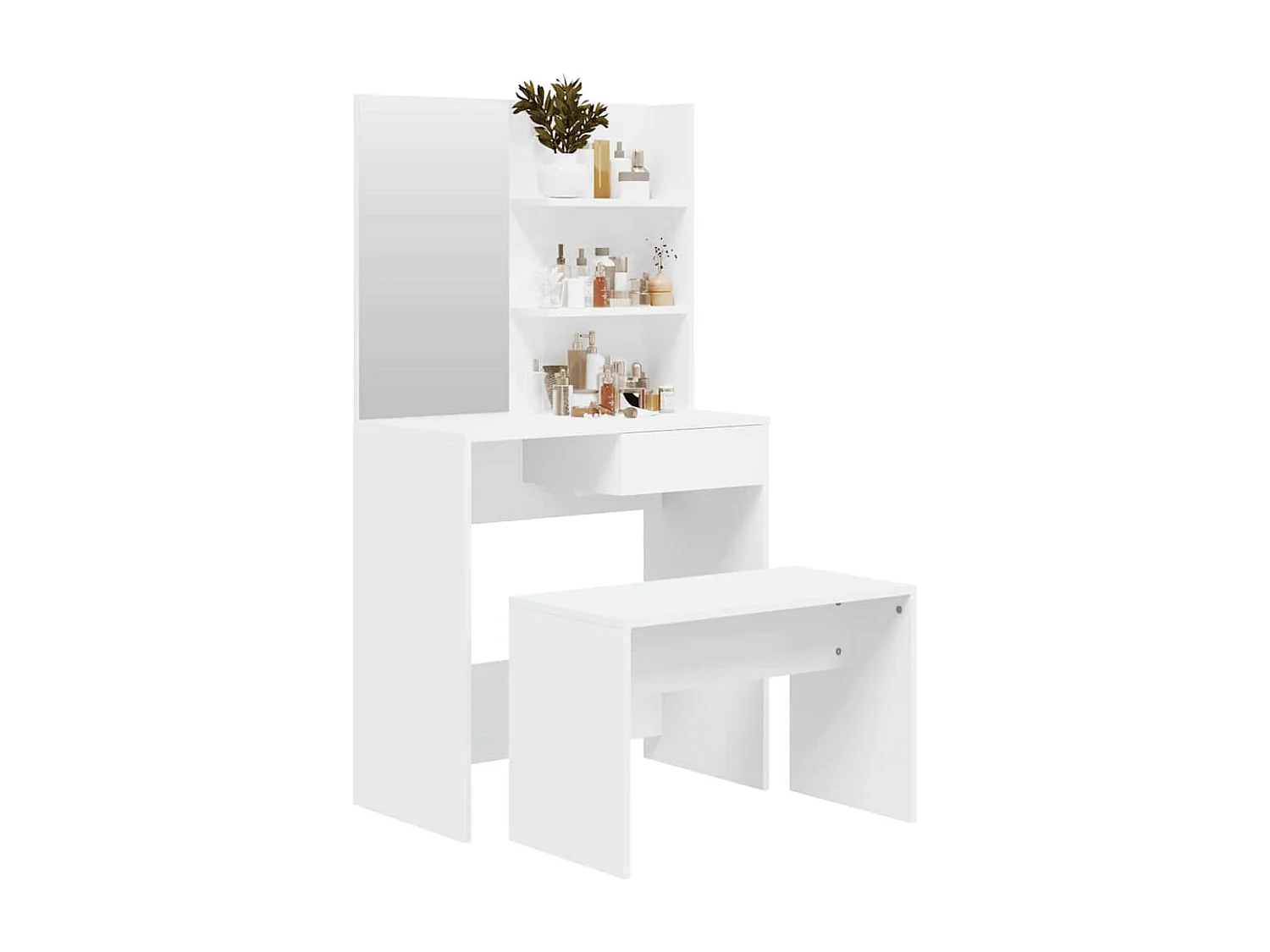 Set da toeletta bianco 74,5x40x141 cm