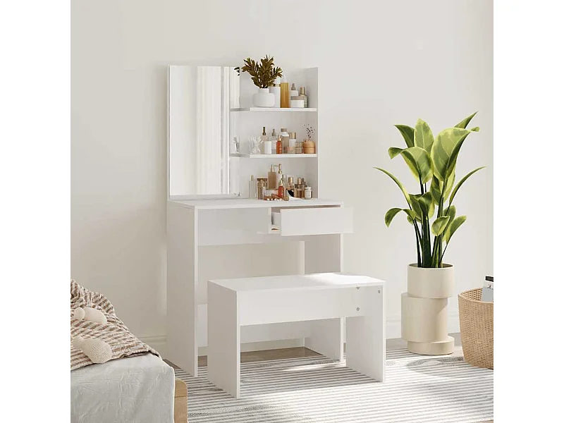 Ensemble de coiffeuse Blanc 74,5x40x141 cm